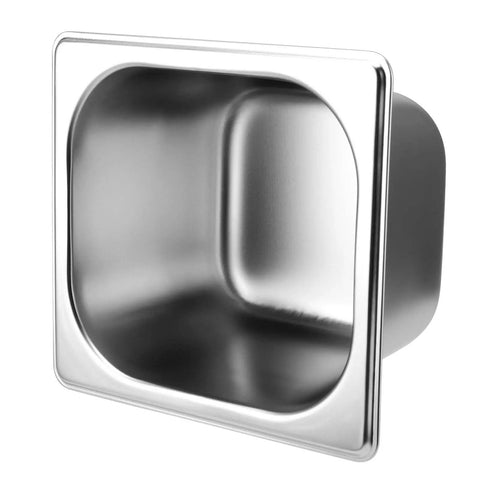Eight Pack Steam Table Pans 1/6 Size 2.5 Inch Deep Stainless Steel Anti Jam Food Pans For Buffet Service Hotel And Restaurant Catering Supplies Durable Dent Resistant close-up view