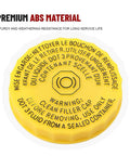 Beefed Up Master Cylinder Brake Fluid Reservoir Cap For Jeep Wrangler Compass Cherokee And Chrysler Pacifica 2017 2018 2019 2020 200 68211910AB 68303540AA Replacement Cap, yellow ABS material with caution text.