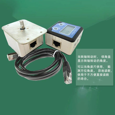 Top Tier Digital Angle Gauge With Slick Rotating Shaft And Bullseye Zero Point One Degree Resolution Featuring Split Magnetic Sensor For Hassle Free Tire Alignment Machining And Woodshop Projects on a green background.