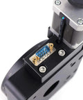 Detail view of Motorized 100mm Optical Rotation Platform With High Precision Electric Rotation Stage, showing connector.