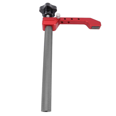 Bench Dog Clamp 19mm Fit Aluminum Alloy Dog Hole Clamp with Large Pressing Plate and Adjustable Screw in red and gray