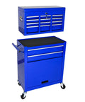 Badass 8 Drawer Rolling Tool Chest Modular Detachable Design Heavy Duty Workhorse For Garage Shop And Mechanic with blue finish