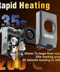 Beefed-Up 0.4mm All Metal Hotend Kit For AD5X After May 2025 Models, 3s Quick-Detachable Nozzle, internal components exposed