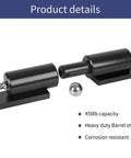 4 Pack 5 Inch Barrel Gate Hinges Heavy Duty Weld On For Fence Swing Doors And Trailer Ramp Doors 450 Lbs Capacity Black Powder Coated