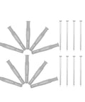 Self Drilling Drywall Anchor Kit 20 Piece Hollow Wall Fasteners Silver For Shelves Brackets Cabinets Mirrors And More Heavy Duty Expansion Anchors For Easy Secure Mounting, 20 pieces