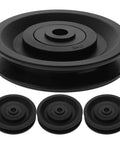 4 Pack Weight Lifting Pulley Wheels With Nylon Bearings And Cable Rollers For Gym Equipment Replacement Parts 22.5mm And 25mm Width For Home Gym And Commercial Machines Easy Install Durable black pulley wheels