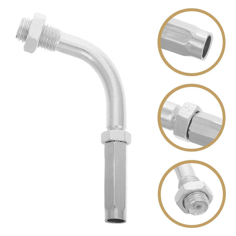 Adjustable aluminum clutch cable adjuster screw featuring a 90-degree setup for precise throttle response and gear shifting.