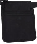Built Tough Waterproof Black Oxford Cloth Waiter Waist Bag With Adjustable Belt showing the front storage pocket for easy access.