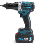 On The Go Portable Electric Rivet Nut Tool Kit With LED Lighting 26V Battery Powered Gun side view