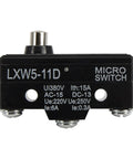 Ten Pack Short Spring Plunger Momentary Limit Switch for Precise mm Level Positioning, Heavy Duty Pro Grade Housing, Anti Impact and Wear Resistant, Wide Industrial Compatibility for Conveyors, Automation, and Flexible Wiring, black LXW5-11D micro switch