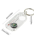 Rugged Portable Compass Keychain For Outdoors Go-To Direction Gear For Backpacking Hiking Camping And Travel Durable ABS Construction.