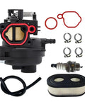 Lawn Mower Carburetor Replacement For 550EX And 625EX 140cc Briggs And Stratton Engines Compatible With Toro 550EX Husqvarna LC 121P And Troy-Bilt TB110 TB200 kit with carburetor, air filter, spark plug, clamps and fuel line