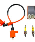 GY6 6-Pin AC CDI Box With Ignition Coil And A7TC Spark Plugs for 50cc 80cc 125cc 150cc Scooters ATVs Go Karts Orange Performance Upgrade