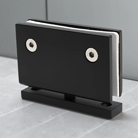 Beefy Heavy Duty Glass Door Hinge For Frameless Showers, 304 Stainless Steel In Matte Black, 360 Degree Pivot Bathroom Hinge, Corrosion Resistant And Rust Proof, Durable Shower Door Hardware 3.5 x 2 x 2.8 In.
