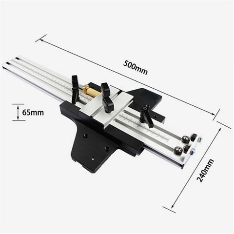 Adjustable Router Guide Rail Compatible With Electric Circular Saw For No Sweat Precision Trimming And Dang Straight Cuts On Pro Grade Diy Woodworking Projects, 500mm long, aluminum material, designed for precise straight cuts.