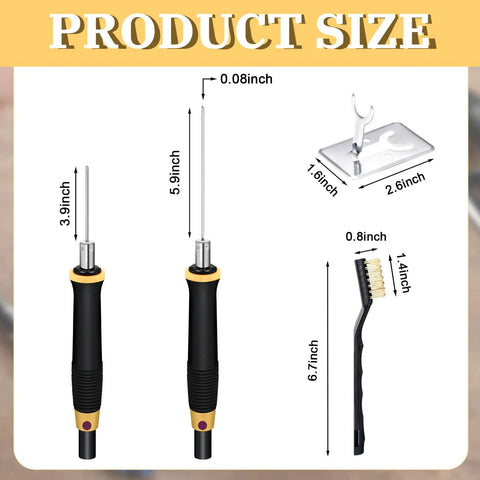 Product size of Two Piece Hot Wire Electric Foam Cutter Pen Kit With Dual Needles For EVA Board Carving Higher Temperature