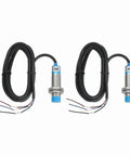 Two Pack Inductive Proximity Sensor M18 PNP NO DC 6 36V 300mA 8mm Sensing Distance 3 Wire Proximity Switch for Metal Detection