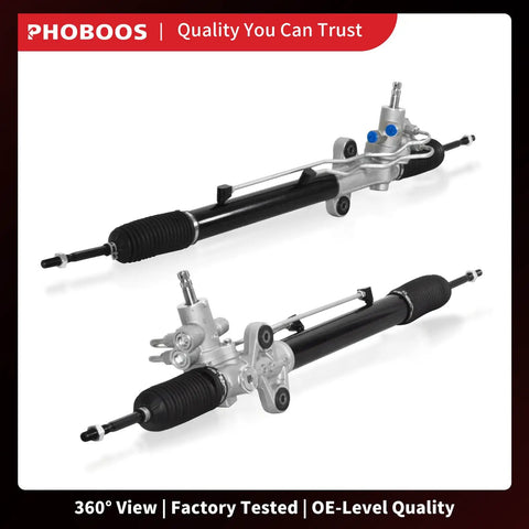 Acura MDX Hydraulic Power Steering Rack And Pinion Assembly Direct Fit Drop In Unit Leak Resistant For 2003 2004 2005 2006 Models Left Hand Drive Only Replacement Ref 262722 53600S3VA04RM 53010S3VA01 53010S3VA02 53601S3VA02