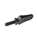 Fresh Black Rfid Door Key Fob For Building Access Compatible With Kaba Saflok seamless design side view on white background.