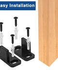 Black Sliding Barn Door Floor Guides Made From Durable POM Plastic For Bypass, Pocket, Closet And Barn Doors Heavy Duty
