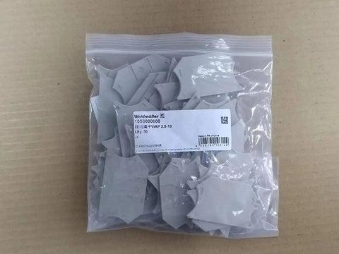 Ten Pack End Plate WAP 2.5 4 6 10 for Electrical Terminal Blocks 1050000000 in clear plastic bag