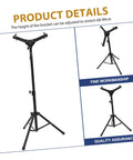 Knockout Adjustable Portable Drum Rack And Dope Heavy Duty Practice Pad Stand With Solid Alloy Snare Support For Top Shelf Live Gear And Smooth Home Beat Making Sessions In Matte Black, adjustable height 68-99cm.