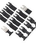 Oscillating Multi Tool Saw Blade Set 14 Pcs Durable Precision Cutting Blades For Wood Metal And Diy Projects displayed on white background.