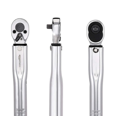 Beast Mode 1/4 Inch Drive Click Torque Wrench 35 200 In Lb Range Heavy Duty Cr V Steel Build showing head and handle details