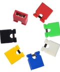 600 Jumper Caps Kit With 2.54mm Spacing Six Color Jumpers For PCB Projects Ideal For DIYers Arduino Raspberry Pi Shorting Bridge Caps For Motherboards HDD DVD And Other Electronics, showing six colorful caps in a circle.