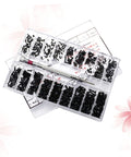 Miniature Screw Set With 18 Sizes, Flat Head Screws, Clear Storage Case, screwdriver included, organized compartments, top view