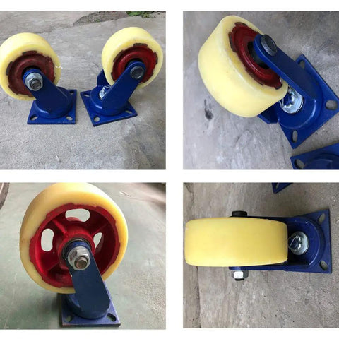 Beefy Heavy Duty Caster Wheel With Iron Core And Nylon Wheel Brake Equipped Universal Cart Wheel 1000kg Load Capacity