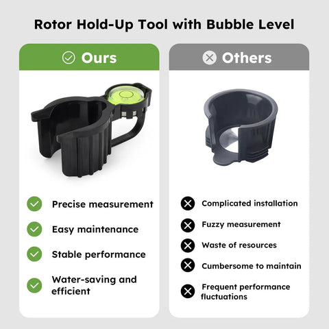 Comparison of Must Have Pro Grade Hold Up Tool With Bubble Level And Rotor Adjustment Compatible With Rain Bird Sprinkler Head Series 5000 5500 7005 8005 And More 1 Pack Durable High Density Material Built For Precision versus a standard tool