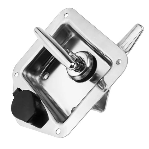 Six Pack Stainless Steel Car Trailer Door Latch T-Handle Locking Paddle Entry Door Lock for truck toolbox close-up view