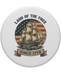 Retro Sailboat Patriotic Flag Phone Grip Adhesive Accessory For Fourth Of July Celebrations With Red White And Blue Americana Vibes Easy On Case Grip For iPhone And Android Durable Reusable Pop Socket with classic ship design