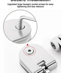 Close-up of Ultra Quiet Roller Sliding Glass Door Track Kit with hexagon socket screws for secure installation.
