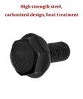 4 Pack Bicycle Crank Bolts And Bottom Bracket Screws M8 X 18mm For Mountain Bike Road Bike MTB Durable Steel Fixing Bolts With 1.0 Thread Pitch Easy Install, heat-treated steel bolt close-up.