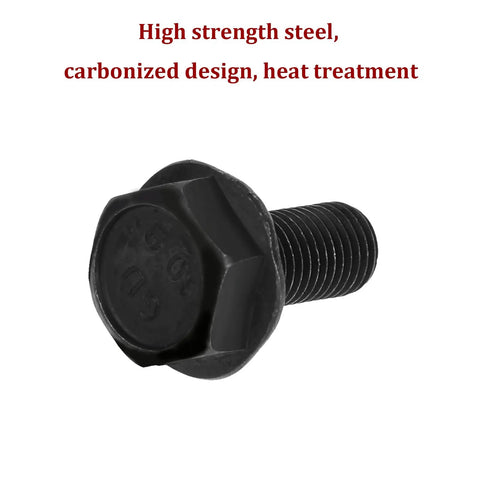 4 Pack Bicycle Crank Bolts And Bottom Bracket Screws M8 X 18mm For Mountain Bike Road Bike MTB Durable Steel Fixing Bolts With 1.0 Thread Pitch Easy Install, heat-treated steel bolt close-up.