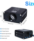 16W Dope Twinkle And Sound Mode RGBW Fiber Optic Star Ceiling Light Kit Compact Starlight Box Motor Engine dimensions