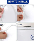 Installation steps for Clear Silicone Toilet Seat Bumpers Replacement Kit For Bidet Attachments Universal Fit With Strong Adhesive