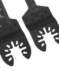Ultimate 20-Piece Oscillating Saw Blade Set For Wood And Plastic Heavy-Duty High Carbon Steel Blades close-up showing ruler markings.