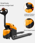 Apollo 4400 Lbs Capacity Electric Pallet Jack With 48 X 27 Forks, featuring ergonomic handle and compact design for tight spaces.