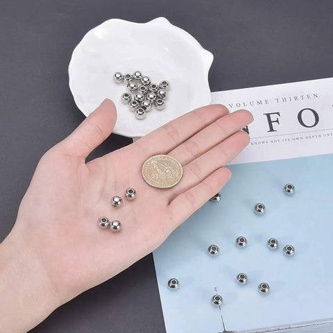 304 Stainless Steel Spacer Beads Six Millimeter Mini Round Silver Standoffs Dope Jewelry Making Supplies For Sick Diy Bracelets And Legit Crafting Projects 100 Piece Pack