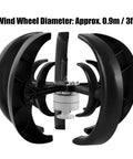 Beefy 1200W Vertical Axis Wind Turbine Kit With 12V Controller For Boats Terraces And Cabins Five Blade Reinforced Nylon Design
