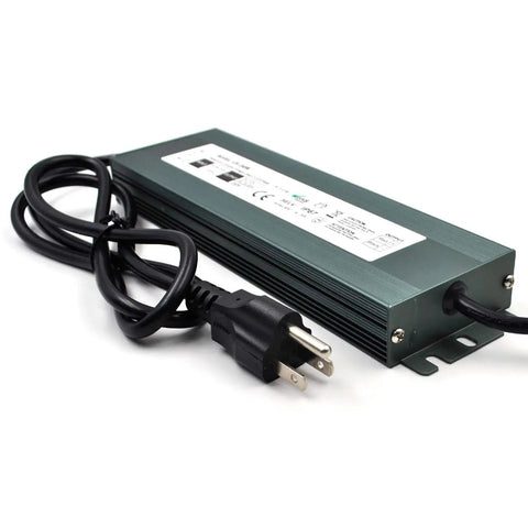 2 Pack LED Driver 12V 80W Waterproof IP67 Power Supply Transformer 90-250V AC to 12V DC Low Voltage Output with 3 Prong Plug Cable
