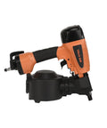 15 Degree Pneumatic Coil Siding Nailer CN55R Beast Of A Workhorse Pro Grade Heavy Duty in orange and black, side view