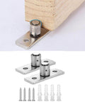 2 Pack Stainless Steel Barn Door Floor Guide Set With Flush Mount Stay Roller for Quiet Sliding Installation