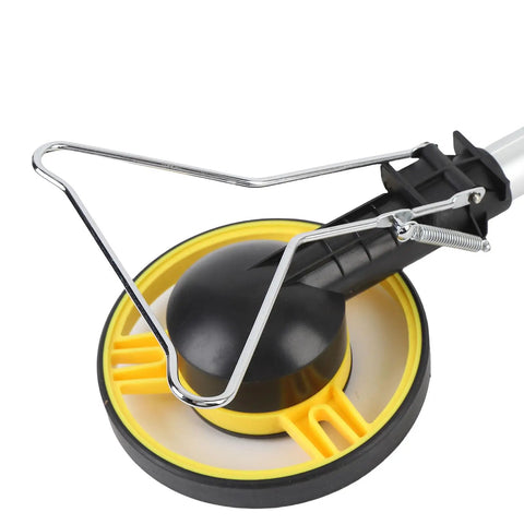 FTVOGUE Folding Distance Measuring Wheel with Digital Display and 99999.9FT Range close-up of the wheel and handle features.