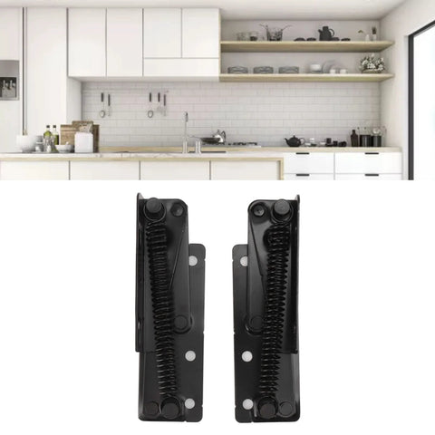 80-degree foldable cabinet hinge made from cold rolled steel, shown with a modern kitchen background, pack of 2 for cabinets and sofas.