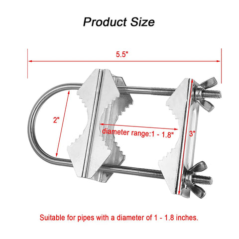 Heavy Duty Anti Rust Double Antenna Mast Clamp V Jaw Block With U Bolts Mast To Mast Mount Bracket Kit For TV Antennas CB Ham Pipes Flag Poles Deck Railing Fence 2 Pack Built For Outdoor Use And Universal Fit For Most Mast Poles