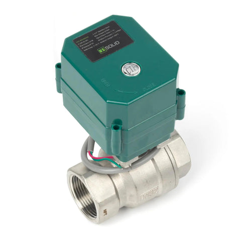 One And One Quarter Inch Tough As Nails Motorized Ball Valve Made From 304 Stainless Steel Full Port NSF Certified Electric Ball Valve